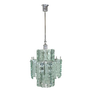 Vintage Murano Chandelier attributed to Zero Quattro, 1960s For Sale
