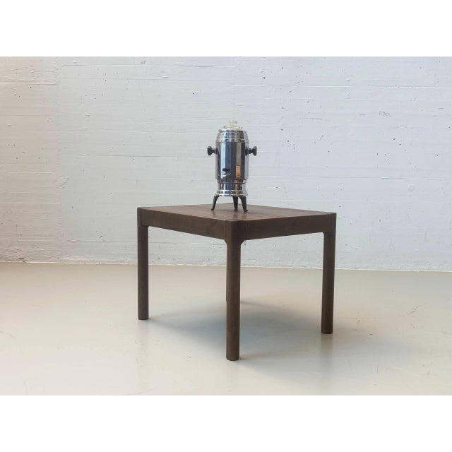 Brown Vintage Square Side Table in Oak, 1970s For Sale - Image 8 of 8