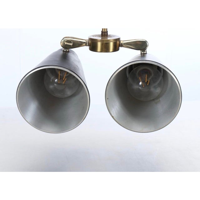 Mid-Century Modern 1960s Mid-Century Modern Dual Cone Swivel Pendant by Lincoln Lighting of Chicago For Sale - Image 3 of 8