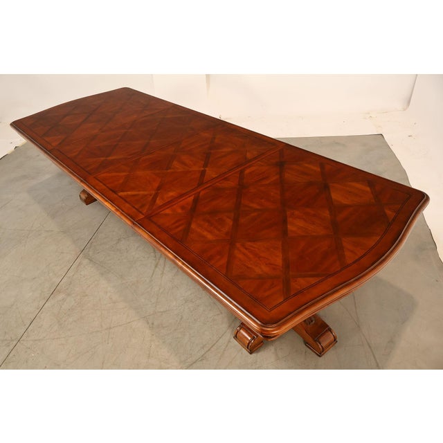 Ethan Allen Ethan Allen Tuscany Verona Double Pedestal Extendable Dining Table For Sale - Image 4 of 18