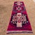 1940s Vintage Kurdish Geometric Pattern Hot Pink Tribal Runner Rug For Sale - Image 9 of 10