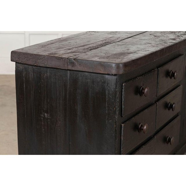 Wood 19th Century English Country House Elm and Pine Kitchen Scullery Island, 1850 For Sale - Image 7 of 17