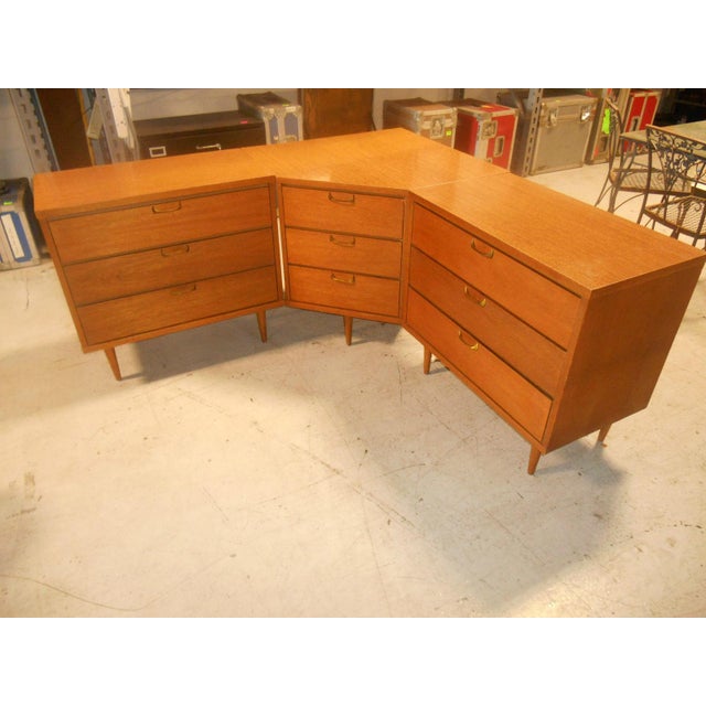 MidCentury Danish Modern Corner Dresser Set 3 Chairish
