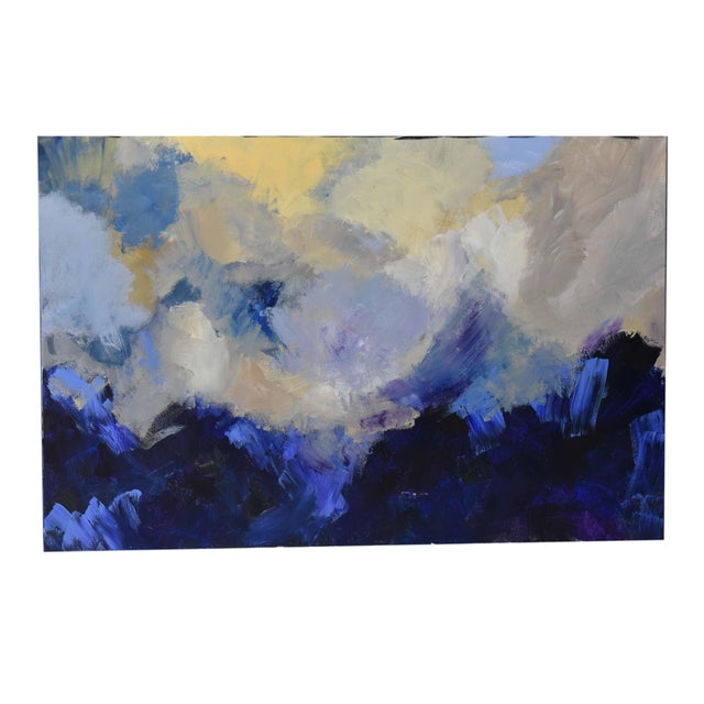 Abstract Twilight Hues Acrlyic on Canvas by Lily Movahedi For Sale - Image 3 of 3
