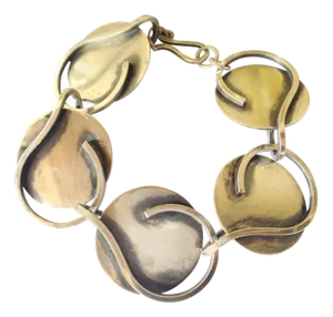Bill Tendler Sterling Silver American Abstract Modernist Bracelet
