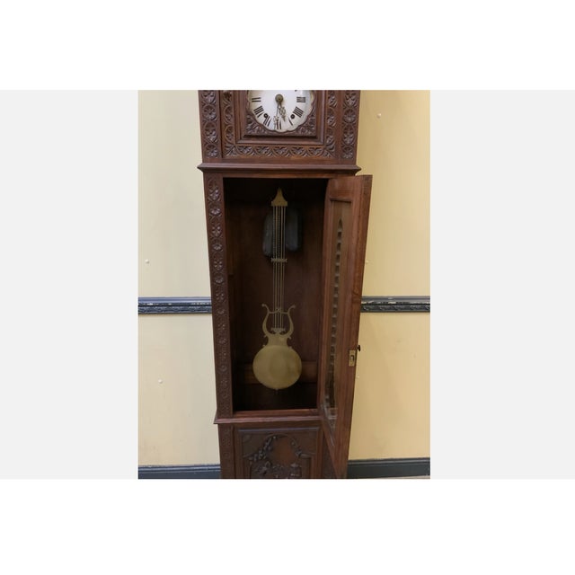 Brown Antique Breton Grandfather Clock, 1880 For Sale - Image 8 of 12
