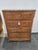 Magnificent Louis XV style chiffonier, made in precious wood marquetry with superb floral inlays. The top is in veined...