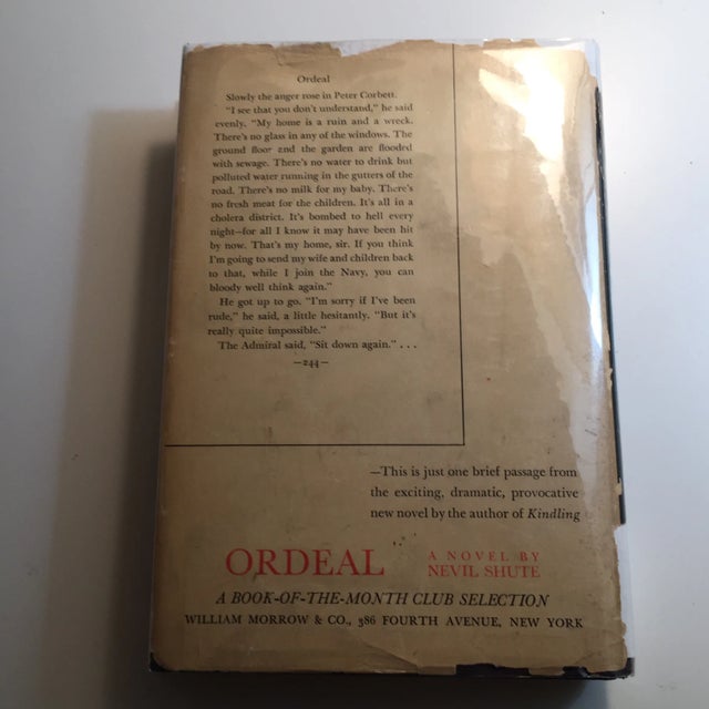 Paper 1939 Nevil Shute First Edition "Ordeal" Book For Sale - Image 7 of 8