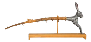 1980s Michael Stevens "Chased" Wood Sculpture