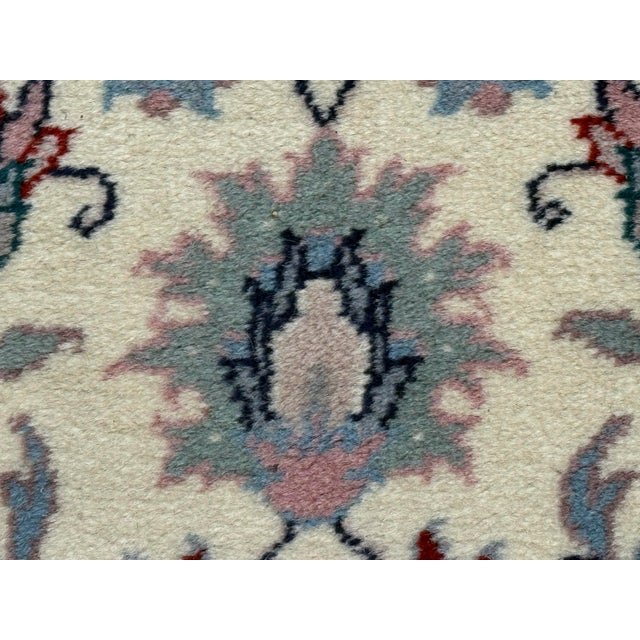 2ft 6 in × 12ft Persian Style Floral Wool Runner Rug For Sale - Image 9 of 12