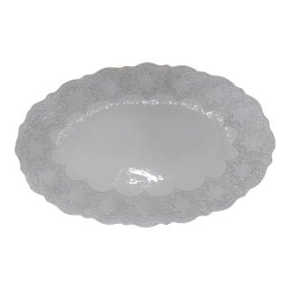 Contemporary Arte Italica Merletto Lace Platter For Sale