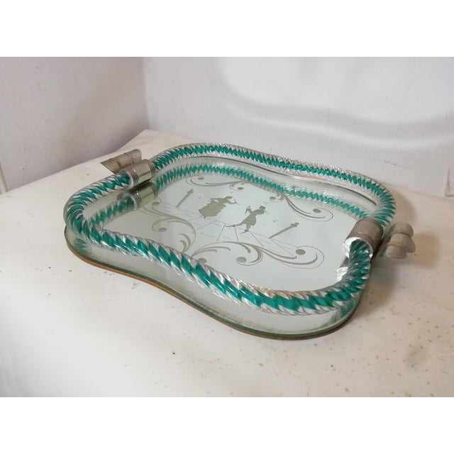 1950s Glass Tray by Pietro Chiesa for Fontana Arte, Italy, 1950s For Sale - Image 5 of 13