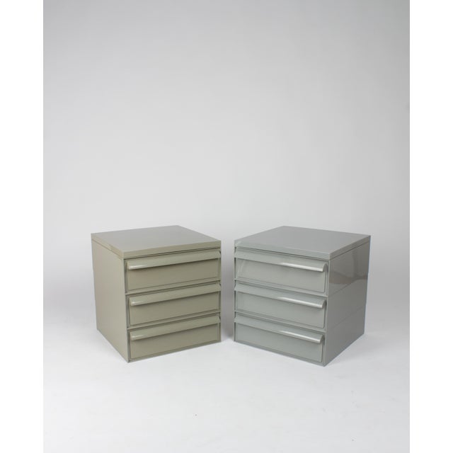 Gray Mod 4602 Drawer Units by Simon Fussell for Kartell, Italy, 1970s, Set of 2 For Sale - Image 8 of 8