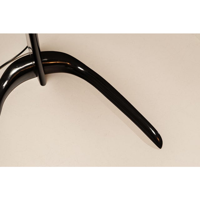 Italian Arc-Shaped Black Floor Lamp, 1950s For Sale - Image 11 of 12