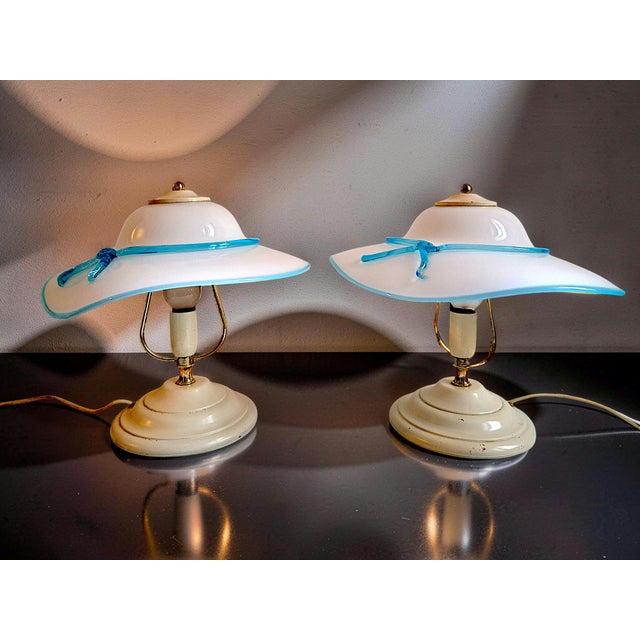 Murano Glass Table Lamps from Manifattura Di Murano, 1970s, Set of 2 For Sale - Image 10 of 10