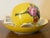 Meissen Porcelain Antique 19th Century Meissen Porcelain Tea Cup and Saucer With Tropical Floral Decoration on a Bright Yellow Ground For Sale - Image 4 of 11