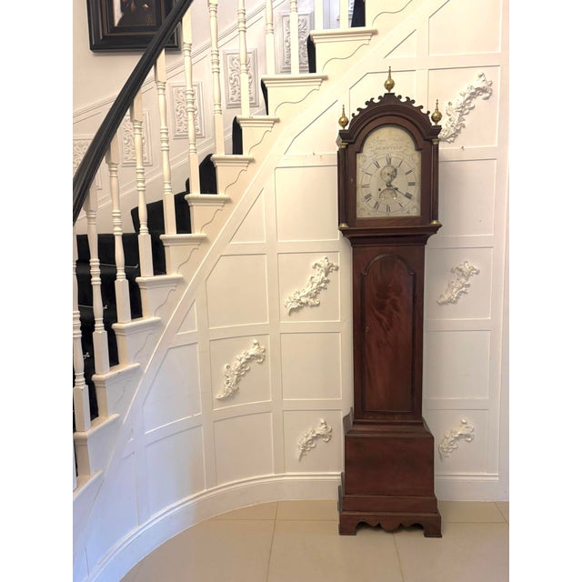 Antique Georgian Mahogany 8 Day Longcase Clock by James Field of Hempstead, 1785 For Sale - Image 10 of 17