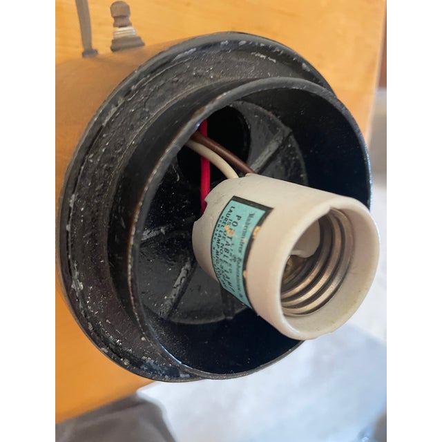 1960s 1960s Walnut and Frosted Glass Mushroom Table in the Style of Laurel Lamp Company For Sale - Image 5 of 7