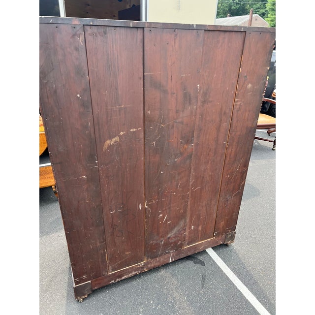 Antique Victorian Walnut Lockside Chest of Drawers C. Late 19th Century For Sale - Image 9 of 9