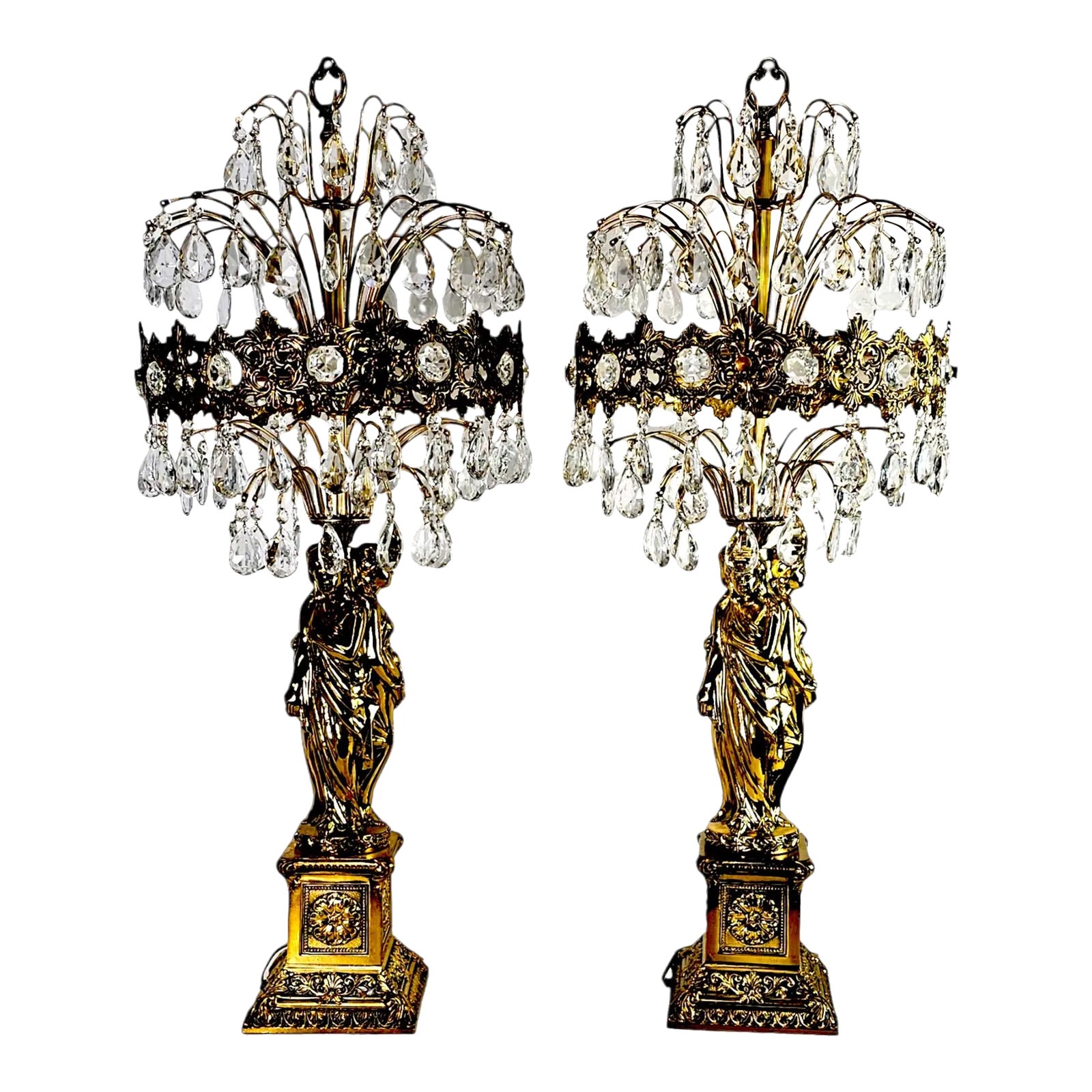Loevsky & Loevsky Chandelier Water Fall Lamps 
