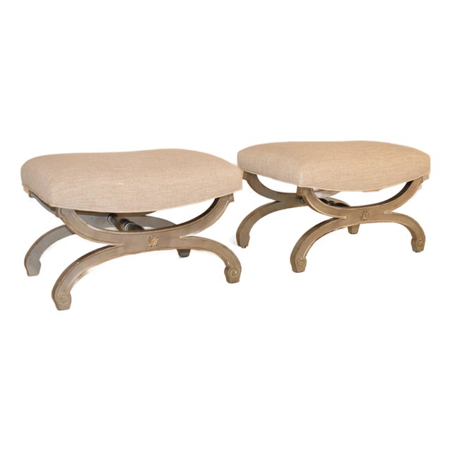 Pair of Hollywood Regency Style Benches, Circa 1960's For Sale