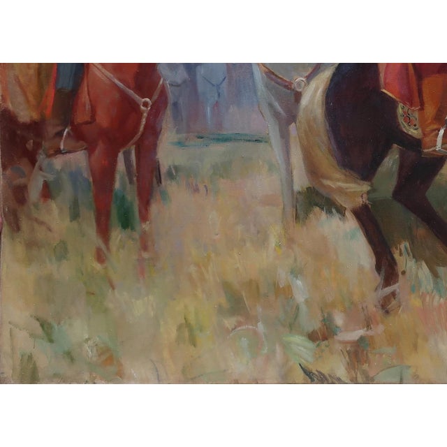 1970s Ukrainian Cossacks Oil Painting, Soviet Art by Nikanorov 143-198 For Sale - Image 6 of 6