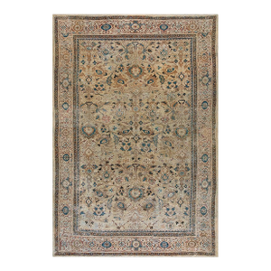 Breathtaking Ivory Background Color With Allover Pattern Antique Persian Sultanabad Rug