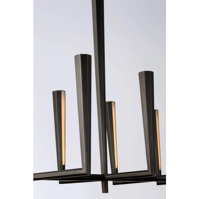 Galahad Large Linear Chandelier in Bronze Designer: Thomas O'Brien Fixture Height: 32.5" Min. Custom Height: 49.75" O/A...