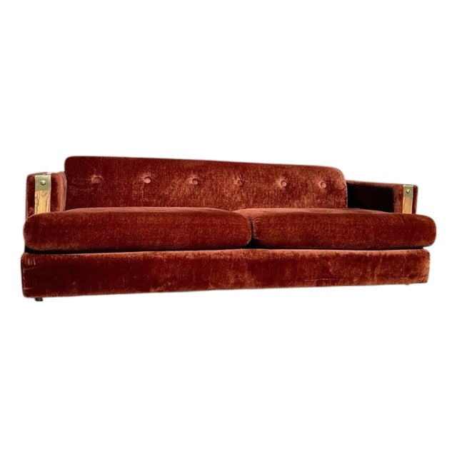 Vintage 1970’s Faux Fur Sofa For Sale