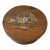Vintage Hand Painted Wooden Round Box For Sale