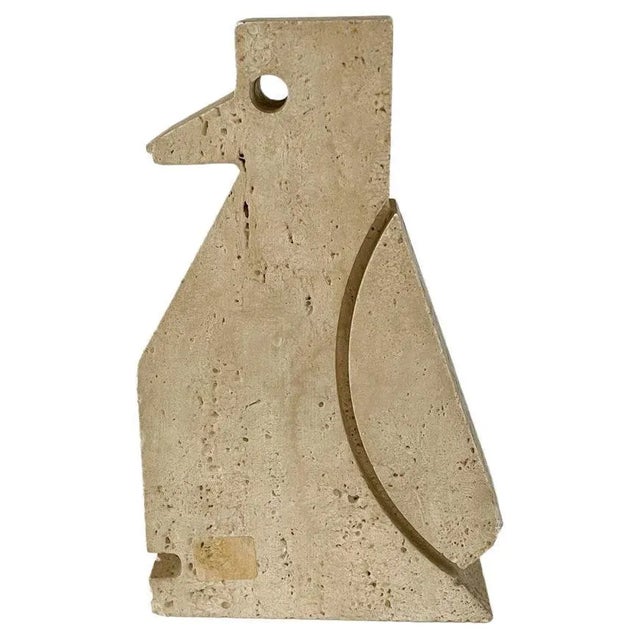Penguin Travertine Sculpture by Fratelli Mannelli, 1970s For Sale - Image 6 of 6