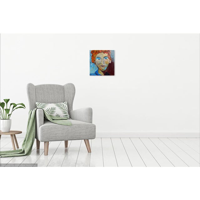 Contemporary "Lady With the Pearl Earring" Portrait Oil Painting For Sale In Los Angeles - Image 6 of 8