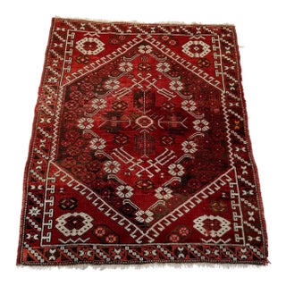 19th Century Turkish Bergama Village Rug, Handwoven Wool, Antique For Sale