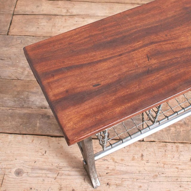 Vintage School Locker Room Storage Pigeon Hole Bench, 1950s For Sale - Image 4 of 6