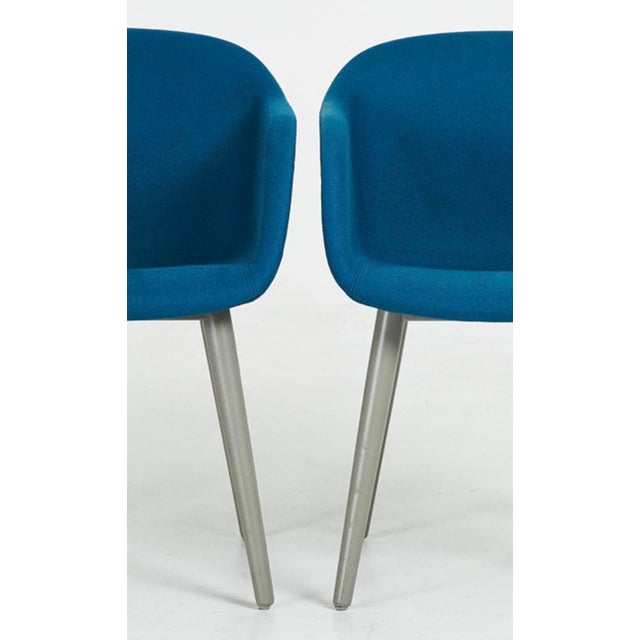 Vintage Fiber Armchairs in Grey Textile Upholstery by Iskos-Berlin for Muuto, 1980s, Set of 2, in Good conditions....