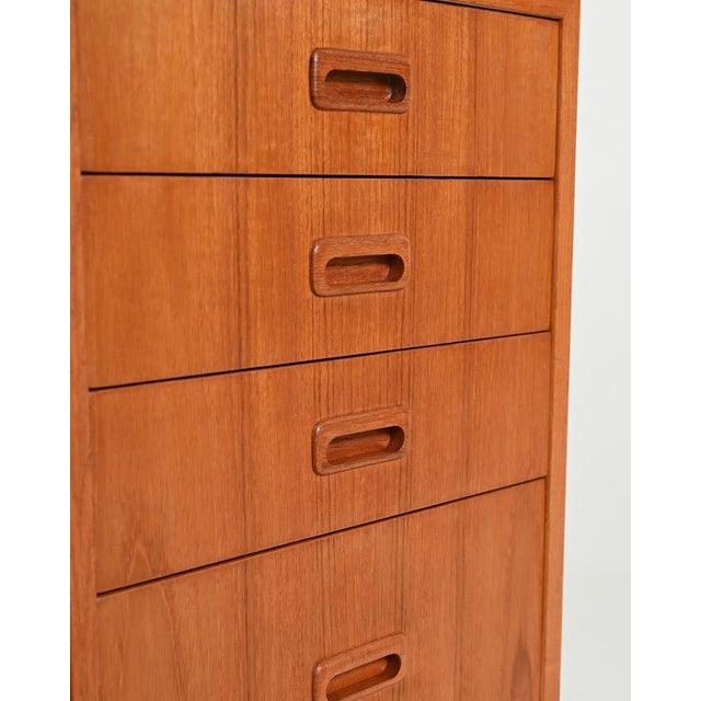 Brown Vintage Scandinavian Teak Bookcase with Writing Desk, 1960s For Sale - Image 8 of 11