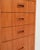Brown Vintage Scandinavian Teak Bookcase with Writing Desk, 1960s For Sale - Image 8 of 11