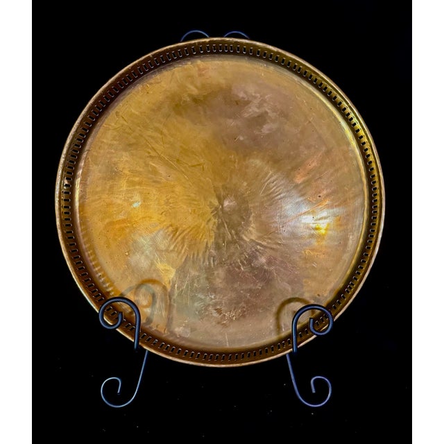 Vintage Brass Gallery Tray For Sale - Image 10 of 12