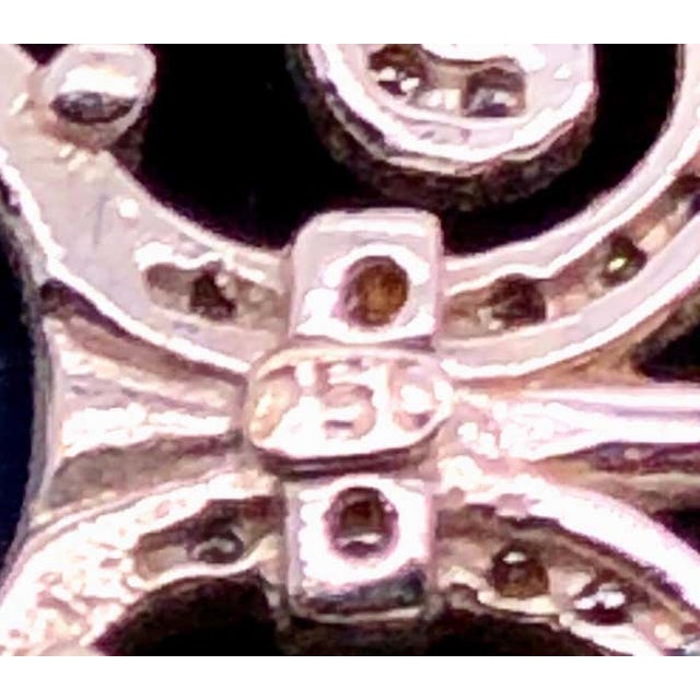 18 Karat Paul Morelli Pave Garden Gate Double Dangle Earring For Sale - Image 10 of 12