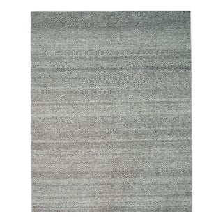 6x9 Louie Harlow Gray Solid Open Field Modern Handmade Wool Carpet Rug For Sale