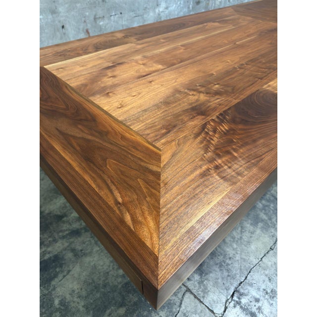 Uhuru Design Custom Walnut Extension Dining Table — Commissioned for George Clooney, 2010, Brooklyn Ny For Sale - Image 15 of 18