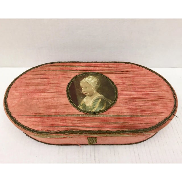 Red Antique Edwardian Keepsake Box For Sale - Image 8 of 8
