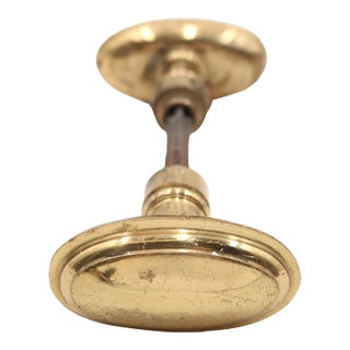 Pair of Reclaimed Cast Brass Oval Entry Door Knobs For Sale