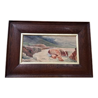 1888 Abraham Hulk Junior Antique Landscape Watercolor Painting For Sale