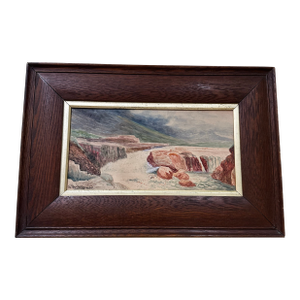 1888 Abraham Hulk Junior Antique Landscape Watercolor Painting