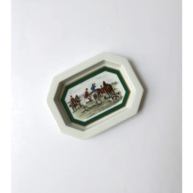 Gucci Porcelain Jewelry Dish With Equestrian Horse Scene For Sale - Image 4 of 8