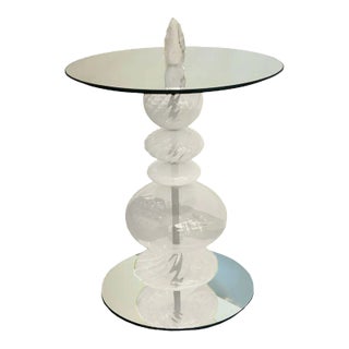Abacus Lamb's Wool Accent Table For Sale