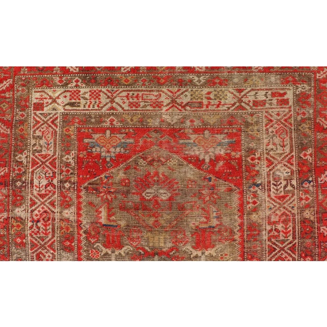 Red Antique Distressed Persian Malayer Rug by Keivan Woven Arts With Medallion For Sale - Image 8 of 9