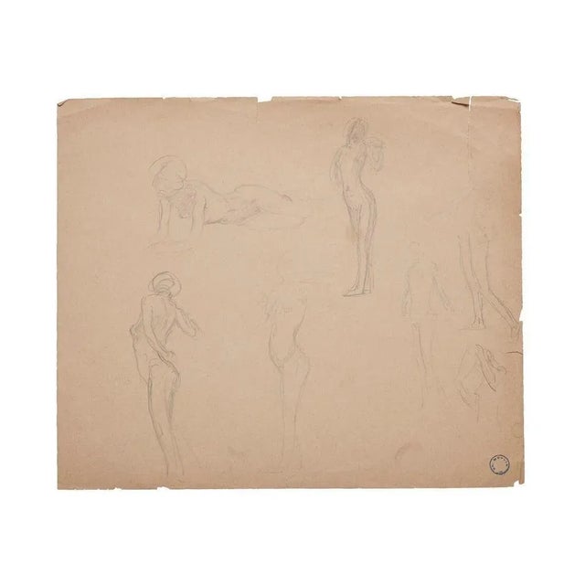 Figures of Women is an original pencil drawing realized by the french painter Charles Lucien Moulin in the early 20th...