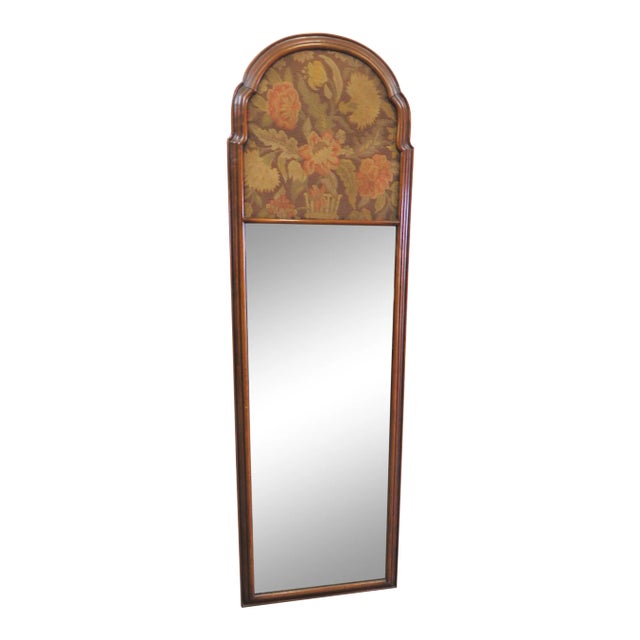 19th C Queen Anne Walnut Trumeau Mirror For Sale